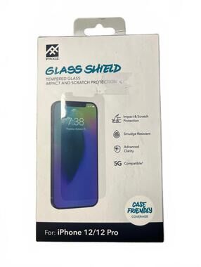 Glass Screen Protector for iPhone 12/12 Pro IFROGZ Glass Shield Tempered New